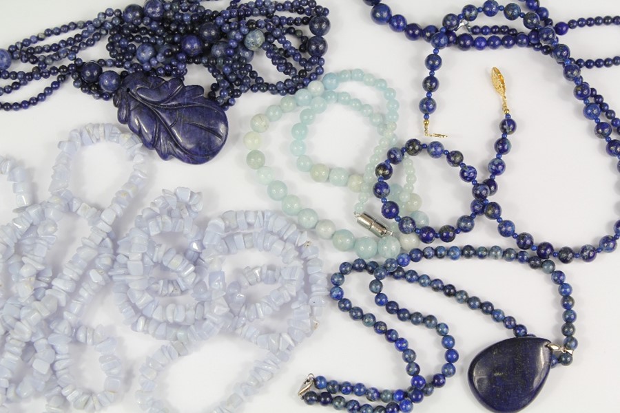 Lapis Lazuli and Blue Stone Necklaces - Image 2 of 4