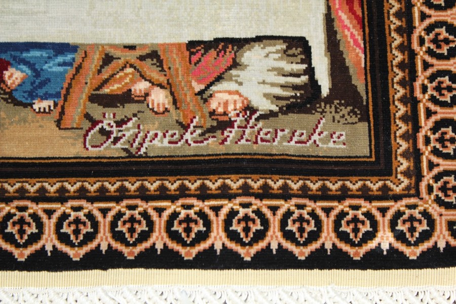 21st Century Incredibly Fine Quality Ozipek Hereke Silk Carpet - Image 10 of 15