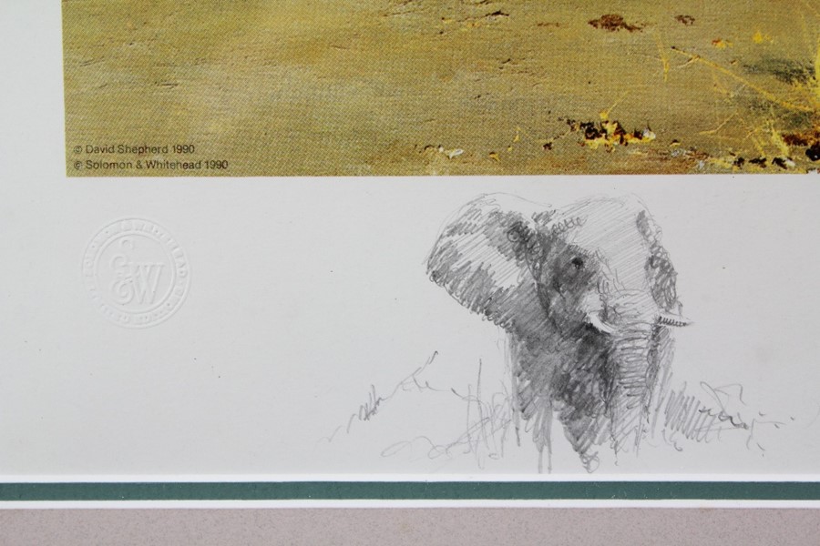 David Shepherd Wildlife Artist CBE, OBE, FGRA, FRSA Limited Edition Print - Image 3 of 8