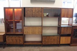 A 1970's Rosewood Veneer Sitting Room Display Unit