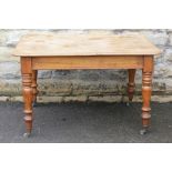 A Scrubbed Pine Kitchen Table