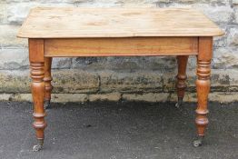 A Scrubbed Pine Kitchen Table