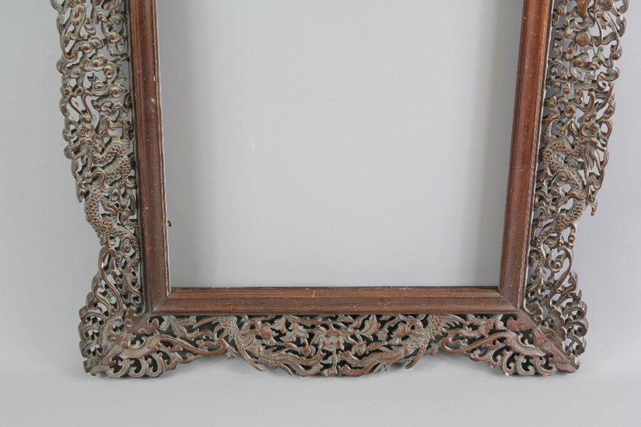 A Chinese Wood Carved Frame - Image 3 of 3