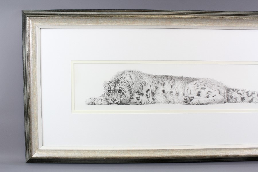 Gary Hodges (1954 - ) "Snow Leopard" - Image 2 of 10