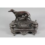 After Pierre Jules Mene (French 1810-1879) Bronze Ink Stand