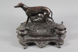 After Pierre Jules Mene (French 1810-1879) Bronze Ink Stand