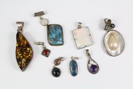 Collection of Semi-Precious Stone and Other Pendants