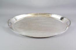 A Large Oval Silver Plated Serving Tray