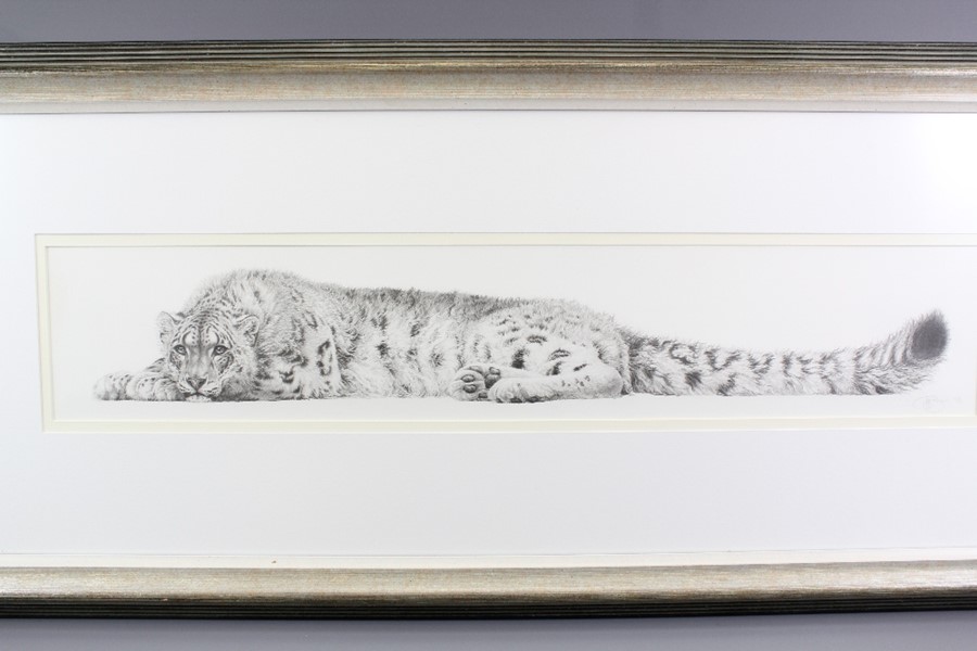 Gary Hodges (1954 - ) "Snow Leopard" - Image 3 of 10