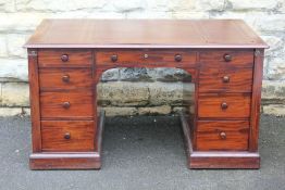 A Late Victorian Mahogany Desk