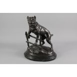 After C. Valton French (1851-1918) Bronze Study of a Mastiff