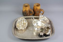 A Box of Silver Plate Items