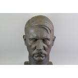 Ernst Seger (1868-1939) Monumental Cast Iron Bust of Adolph Hitler