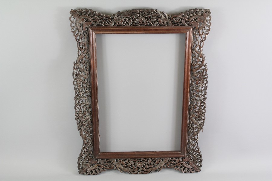 A Chinese Wood Carved Frame