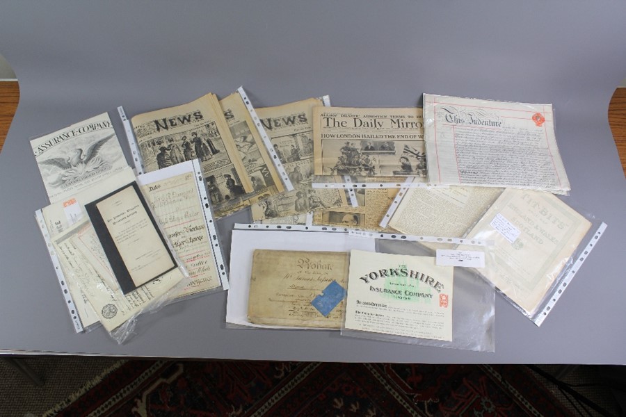 Late 19th and Early 20th Century Newspapers and Documents