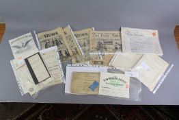 Late 19th and Early 20th Century Newspapers and Documents