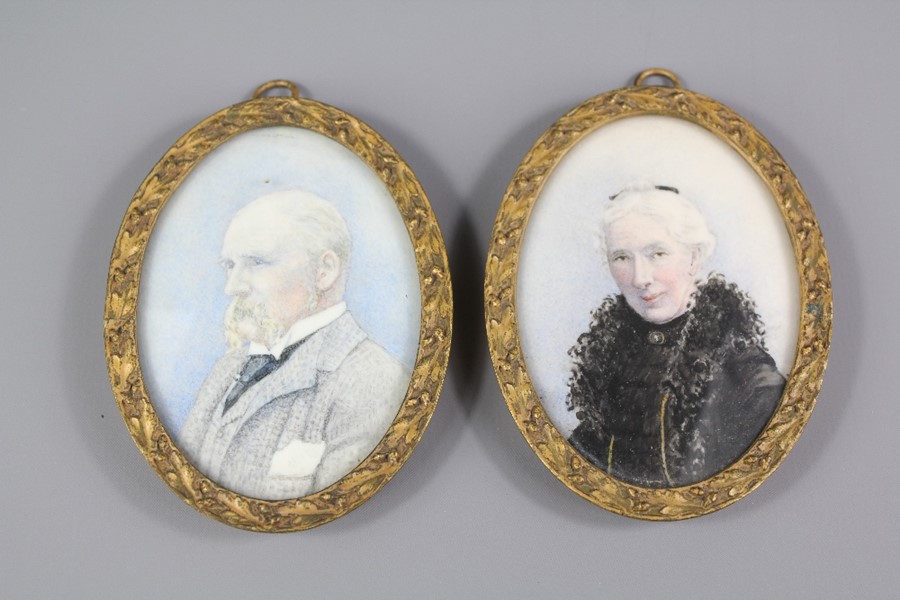 Two Edwardian Portrait Miniatures