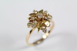 An 18ct Yellow Gold Diamond Ring