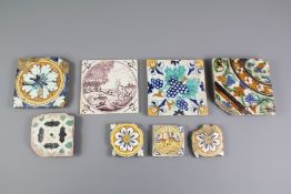 A Group of 16th and 17th Century Spanish Tiles