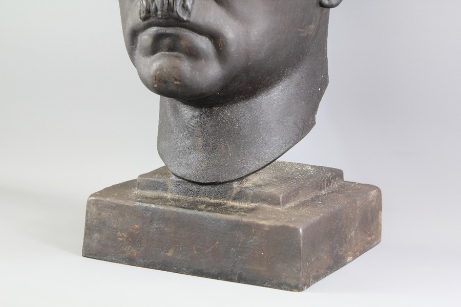 Ernst Seger (1868-1939) Monumental Cast Iron Bust of Adolph Hitler - Image 3 of 9