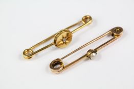 An Antique 9ct Yellow Gold Stick Pin