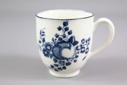 An 18th Century Blue and White Worcester Cup