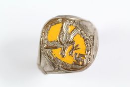 A German WWII Era Nazi White Metal Ring