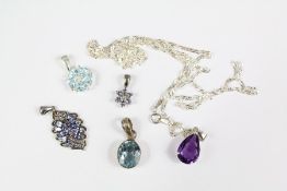 Miscellaneous Silver Mounted Semi-Precious Stone Jewellery