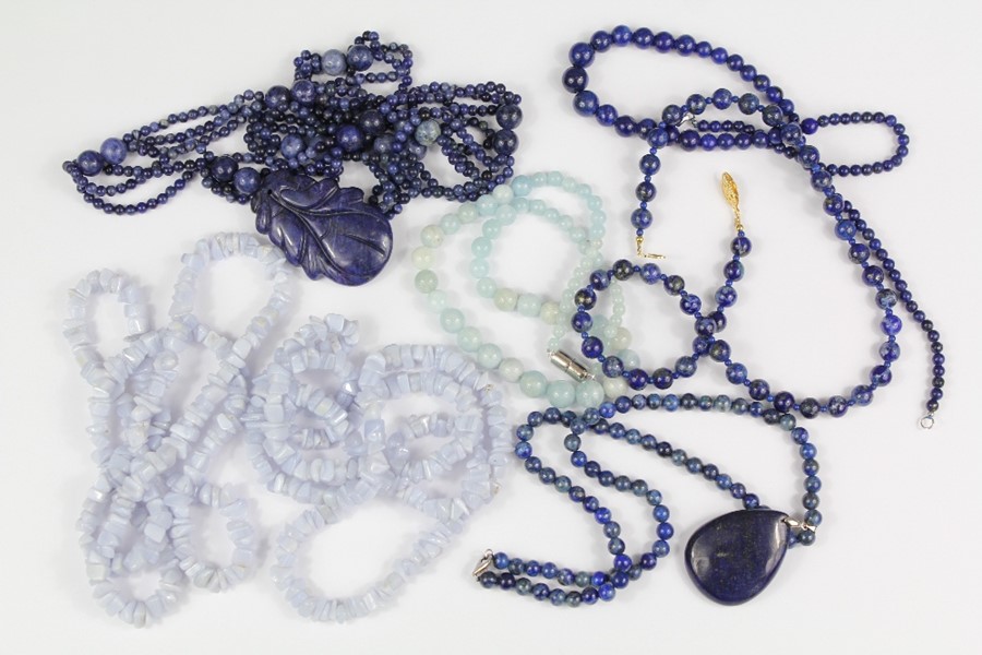 Lapis Lazuli and Blue Stone Necklaces - Image 3 of 4