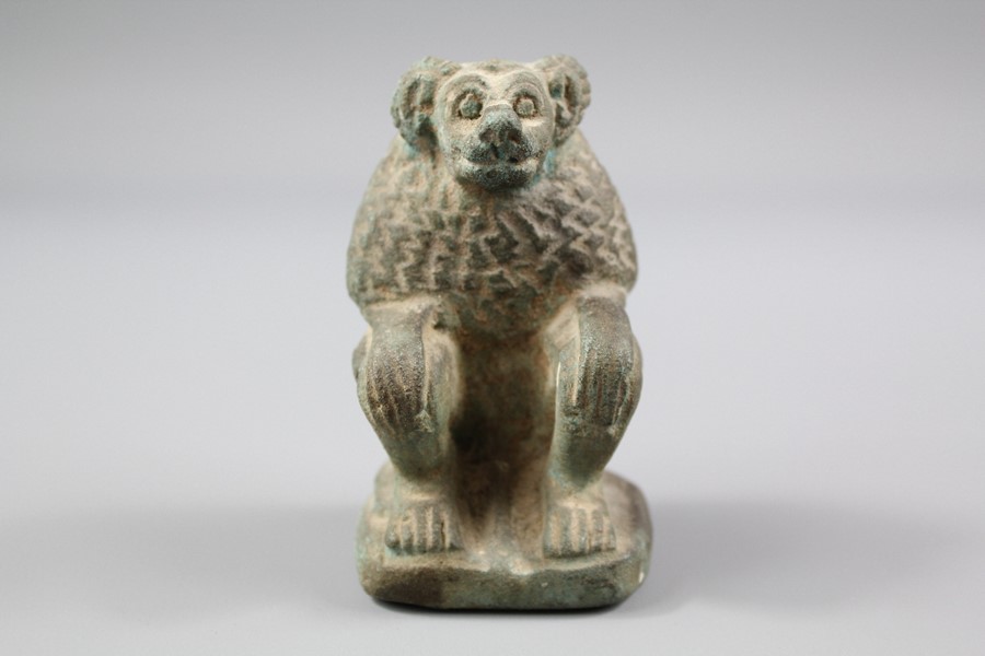 Antiquity - Stone Carving of a Seated Baboon - Image 3 of 3