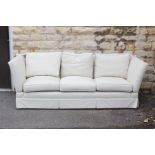 A Large Cream Contemporary Three Seater Knowle Sofa