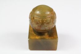 A Chinese Jade Stamp