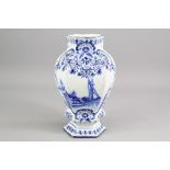 An Early 19th Century Blue and White Delft Vase