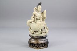 A Chinese Grey Soapstone Carving