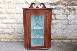 A Victorian Mahogany Corner Glaze Fronted Corner Cabinet