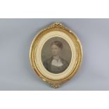 A Victorian Oval Pastel Portrait