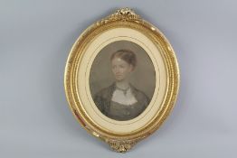 A Victorian Oval Pastel Portrait