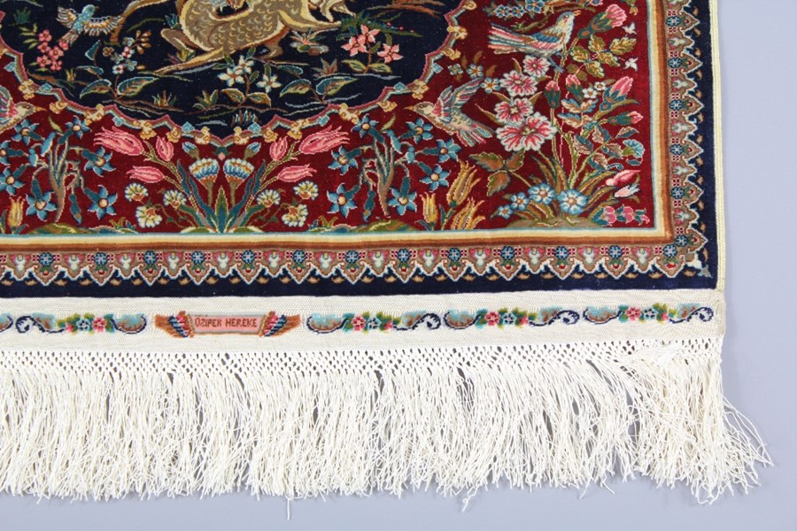 21st Century Ozipek Hereke Silk Carpet - Image 3 of 12