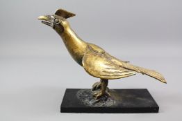 An Antique Gilt Bronze Model of a Winged Bird