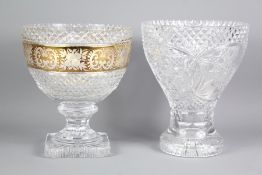 An Irish Crystal Vase and Centrepiece