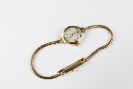 A 9ct Gold Lady's Enka Cocktail Watch