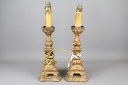 A Pair of Antique French Altar Candles