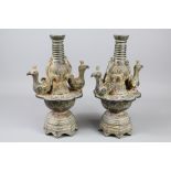Two Chinese Bronzed Vases