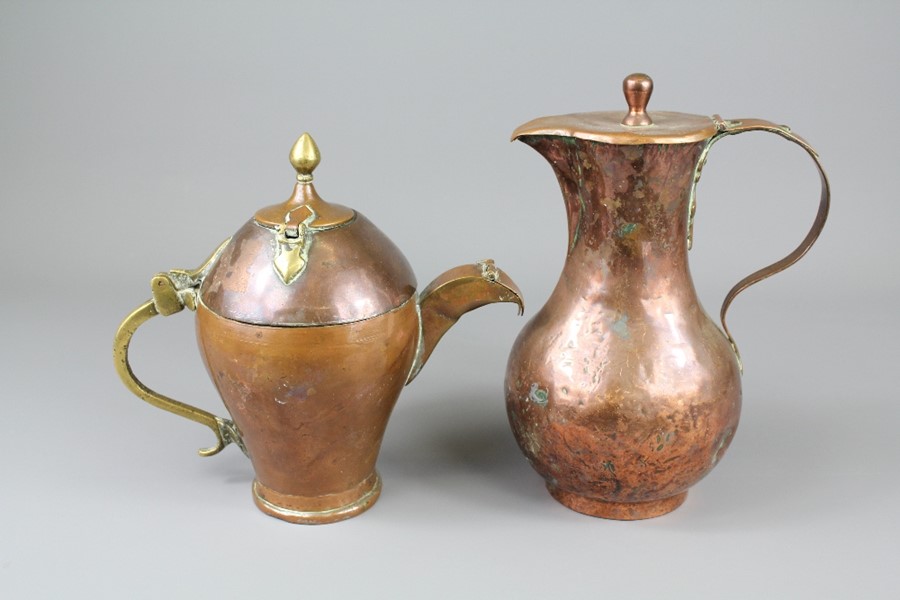 Two Caucasus Copper Coffee Pots