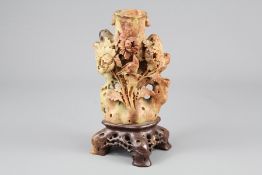 A Chinese Soapstone Carved Vase