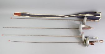 Two Vintage Air Rifles, Fencing Foils and Epee