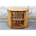 An Art Deco Walnut Nest of Tables