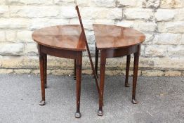 A Mahogany D-End Dining Table