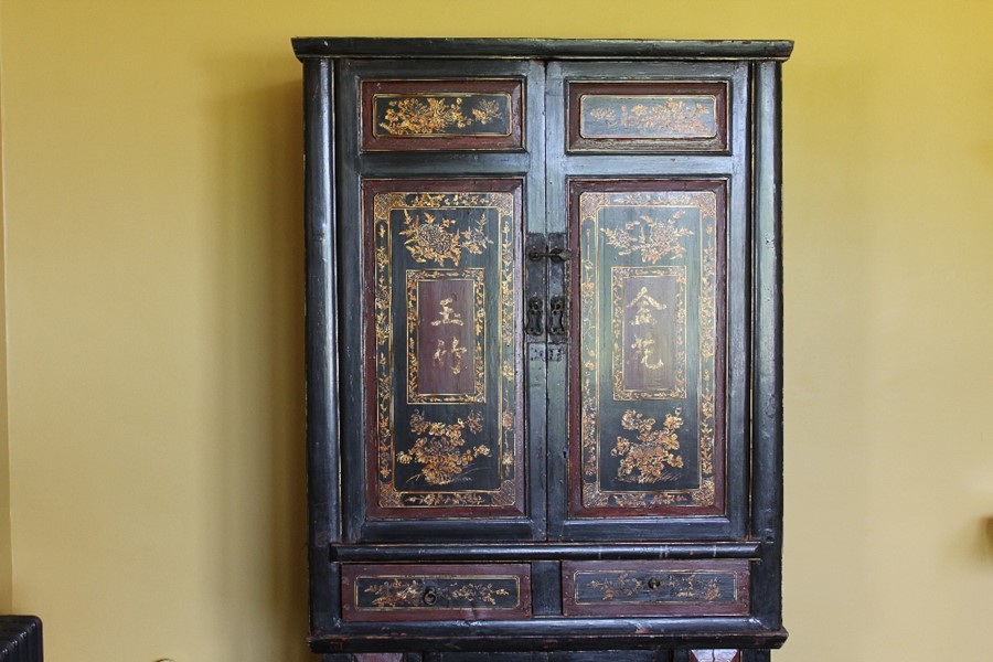 A Large Chinese Marriage Cupboard - Image 2 of 7