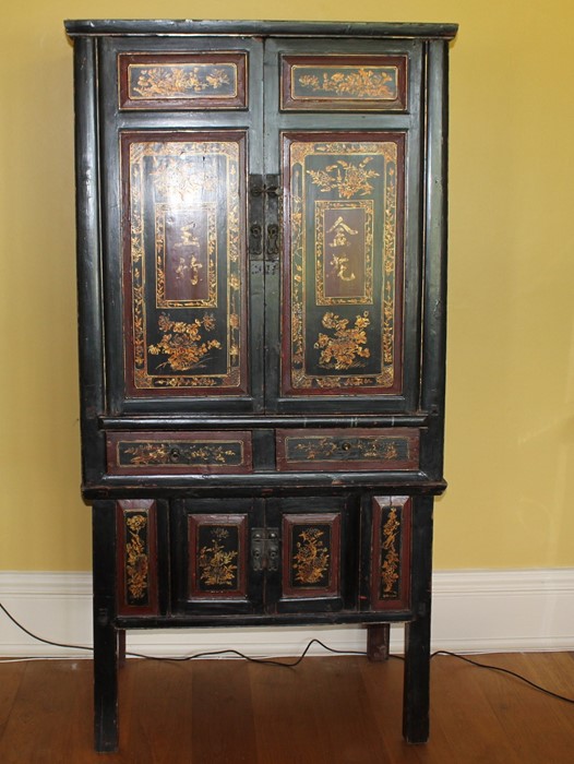 A Large Chinese Marriage Cupboard